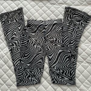 Sheer high waist zebra pant
